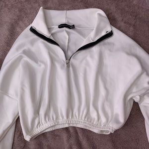 White Cropped Sweater